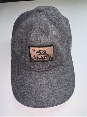 Torrey Pines Gray Wool-Blend Baseball Cap Mens Velcro back